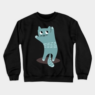 Cat cartoon character funny design for kid pan who love cartoons. Crewneck Sweatshirt